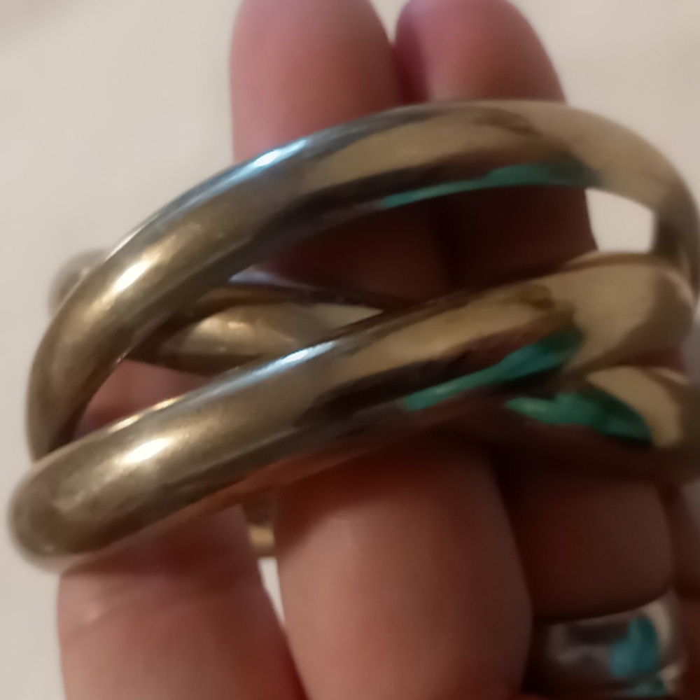 Vintage Interconnected Bangle Bracelets. 2.75 Acr… - image 3